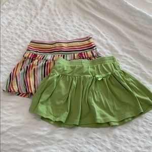 2 Gymboree Knit Skirts with Shorts
